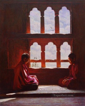 tibetano Painting - días soleados tibetano